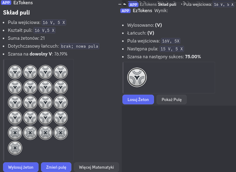 Pula z pociągnięciem żetonów